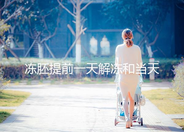 凍胚提前一天解凍和當(dāng)天解凍沒有太大區(qū)別哪一天要注意？