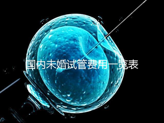 國內未婚試管費用一覽表:2025單身女性做試管嬰兒要花多少錢?
